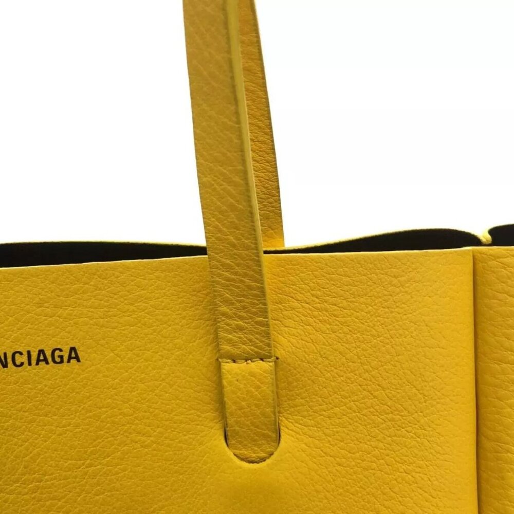 Auth BALENCIAGA Everyday Tote XS 489813 Yellow Leather Tote Bag - Picture 8 of 13